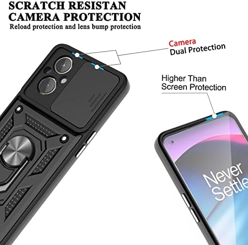 YMHXCY pentru OnePlus Nord N20 5G Telefon, carcasă Nord N20 cu capac de cameră de diapozitive și [2 pachet] protector de ecran