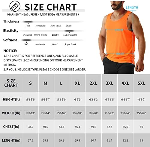 URBEST Men Neon antrenament fără mâneci Tricouri Quick Dry Swim Beach musculare Gym Running Athletic Tank Top