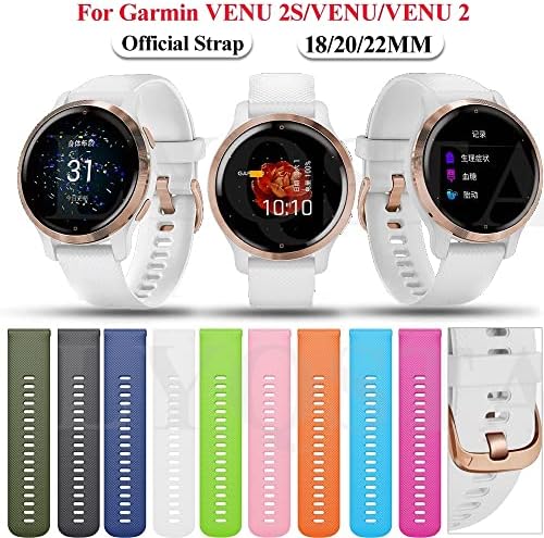 Ilazi 18 20 22mm curele oficiale de ceas inteligent pentru Garmin Venu 2 Centură de bandă de mână siliconică pentru Garmin