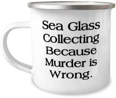 Cele mai bune cadouri de sticlă de mare colecție, colecția de sticlă de mare, deoarece crimă este, cana specială de camper