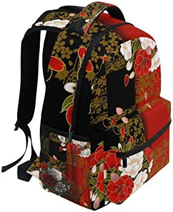 TropicalLife Japane japonez Flori Rucsacuri de carte pentru umărul școlii de umeri Calculatoare de drumeție Gimnastică Călătorie