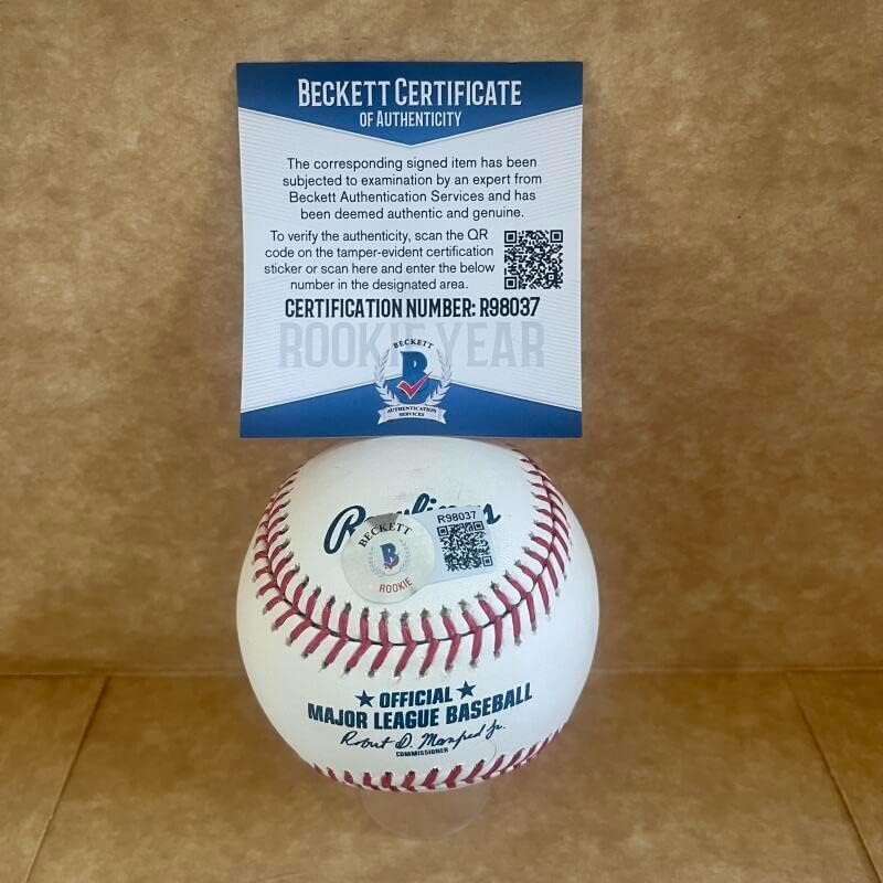 Nasim Nunez Rookie Anul semnat Auto M.L. Baseball Beckett R98037