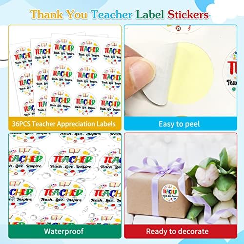 SICOHOME Thank You Teacher Sticker Label teacher Appreciation Stickers Label Teacher Appreciation Tags Stickers etichete cadou