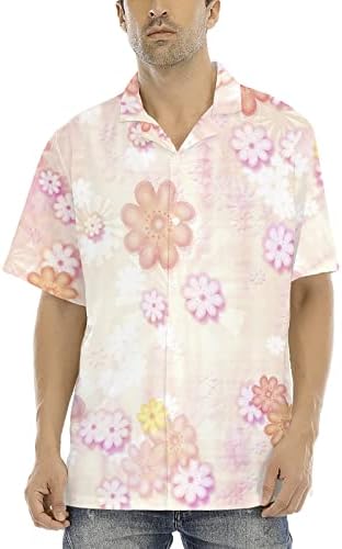 Funky Hawaiian Camasa pentru barbati vara barbati Casual maneca scurta florale camasa Mens tricouri Mens Beach Patchwork Topuri