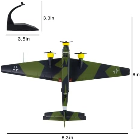 Hanghang 1: 144 Junkers JU52 Aircraft Metal Fighter Model militar Model de avion pentru colectare sau cadou