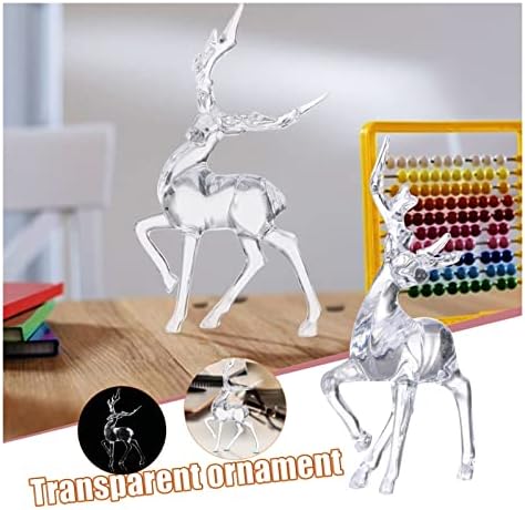 Puqqi Crystal Figurine pentru animale mini sticlă Sika SIKA Cerb Statuile de decorare a mesei de acasă
