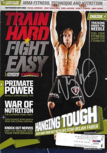 Urijah Faber a semnat Train Hard Fight easy Fighters doar revista PSA / DNA WEC UFC-reviste UFC cu autograf