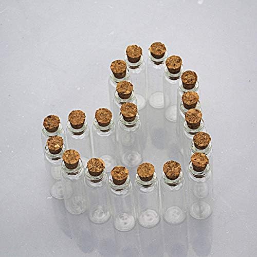 50pcs de 2,3 ml flacoane de sticlă mică cu topuri de plută sticle minuscule mici borcane goale 12*40mm 2,3 ml