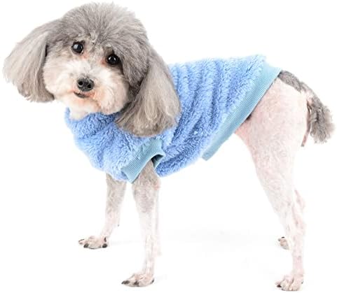 Zunea Fleece Dog Pul pulover Palton de iarnă Iarnă caldă pentru câini mici, cu cățeluș moale, cu cățeluș cu dil d pentru harnașă