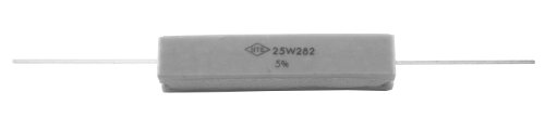 Electronică NTE 25WD51 Rezistență la rană de sârmă cermet, toleranță 5%, plumb axial, 25W, flacără, rezistență de 0,51 ohm
