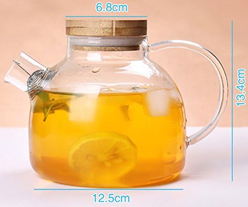 Cupa de ceai din geacă de sticlă Moyishi cu infuzor și ceașcă de ceai verde cu capac