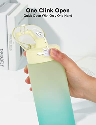 GOX 32oz sticle motivaționale cu apă motivațională cu ori pentru a bea scurgeri de apă BPA fără apă cu marcaj de timp pentru