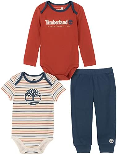 Timberland baby-boys 3 piese Bodysuits pantaloni Set