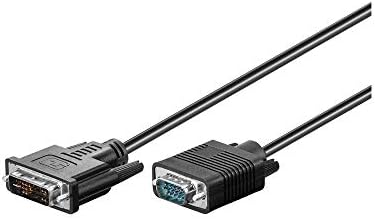 Goobay 50991 DVI-I/VGA Cablu Full HD, placat cu nichel, lungime de 3 m