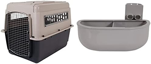 Petmate Ultra vari canisa pentru câini de talie medie până la mare 50 până la 70 lbs & amp; Double Diner Kennel Bowl
