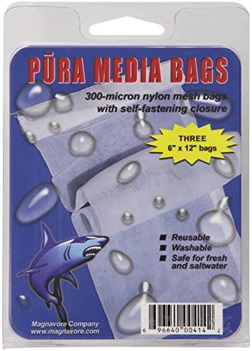 Pura APU00414 3-Pack 300-Microni mass-media saci pentru acvariu filtru, 6 de 12 Inch