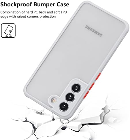 RALEAVO Matte caz compatibil cu Samsung Galaxy S22 caz, translucid subțire mată caz acoperi Hard PC înapoi militare Drop Protecție