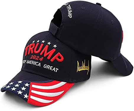 Pălărie Trump 2024, Donald Trump 2024 pălărie MAGA broderie reglabilă Keep America șapcă de Baseball grozavă neagră