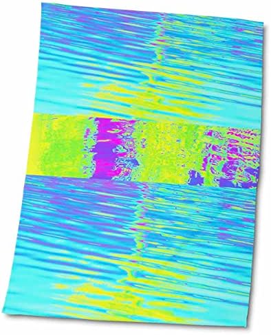 Imagine 3dRose de Aqua și Lime folie apoasă artă foto abstractă-prosoape