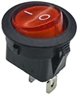 Comutator basculant 20buc / lot KCD1-102 buton rotund 23mm Spst 2pin Snap-in On / Off poziția Snap barca Rocker Switch 6A /