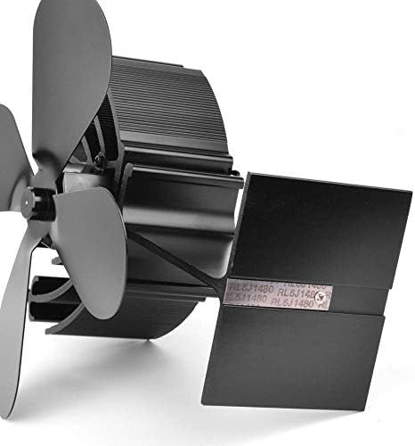 MIFOR YYYSHOPP Mini căldură alimentat aragaz ventilator cu temperatura Digital Display 4 lame Negru semineu ventilator de economisire