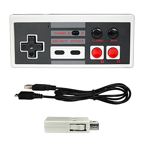OSTENT reîncărcabilă Wireless controler Gamepad pentru Nintendo NES Mini Classic Edition Famicom Mini Consola Culoare Alb