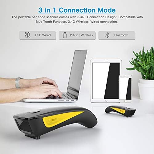 Netum C750 Scaner de coduri de bare 2D | Bulk pentru afaceri, Mini Portabil USB 1D 2D Cod de bare cititor de imagini pentru