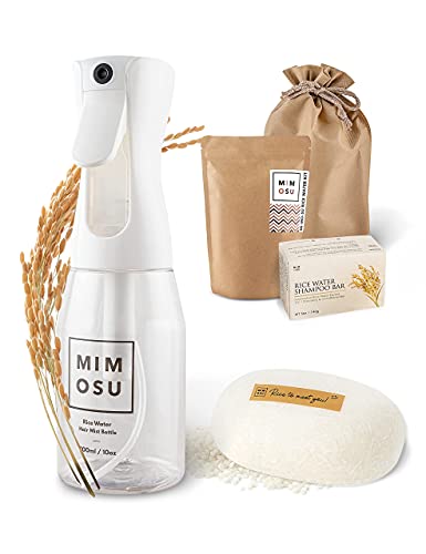 Mimosu Rice Apă pentru șampon și balsam de creștere a părului, 2 în 1 șampon de curățare a apei cu orez fermentat Bara și condiționare