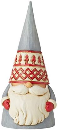 Enesco Jim Shore Heartwood Creek Nordic Noel Tree Hat Gnome God Jul Figurine, 6,1 inch, multicolor