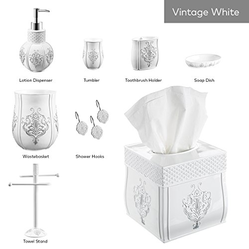 Mirosuri Creative coș de gunoi alb Vintage pentru baie - coș de gunoi pentru baie - coș de gunoi Durabil pentru baie - coș