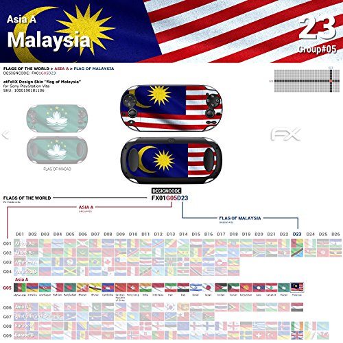 Sony PlayStation Vita Design piele flag of Malaysia autocolant Decal pentru PlayStation Vita