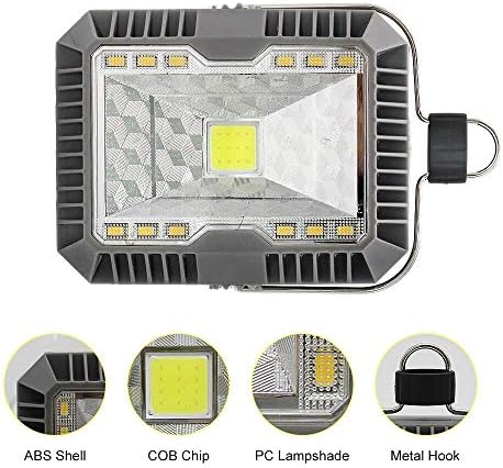 Becuri cu LED Zezhen 4pcs lampă portabilă cu lanternă portabilă în aer liber LED LED 3 Moduri USB Reîncărcabile cu cârlig agățat