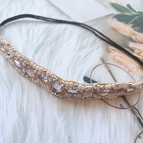 Handmade Crystal Stras Headbands pentru fete femei, Crystal Bohemia Stretch Elastic moda margele cap Wraps benzi de păr accesorii de bijuterii