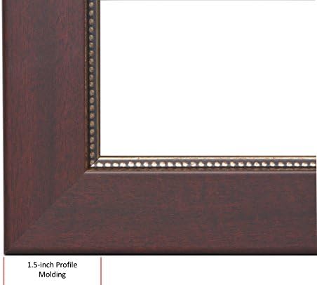 CreativePF [11x14MRV-B] Cadru de diplomă de mahon de relief de aur tipărit pentru medii de 8,5x11 inch cu MAT sau 11x14-inch