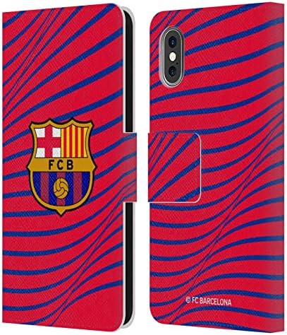 Cap de caz modele licențiat oficial FC Barcelona textura Grafica piele Carte portofel caz acoperi compatibil cu Apple iPhone
