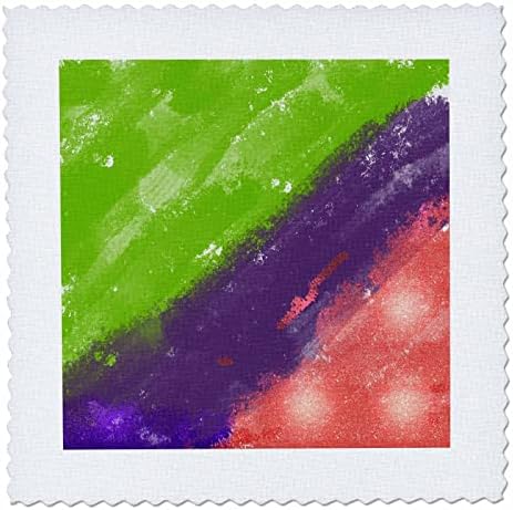 Imagine 3dRose de valuri diagonale de var violet și Umber cu alb. - Pătrate Quilt