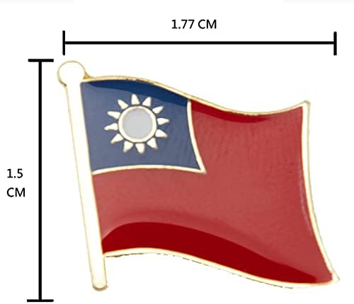 A -One - Taipei 101 Broderie+Taiwan Country Flag and Brooch Pin, Asia Landmark Patch, Scuthercraper Scut, Pin de rever din