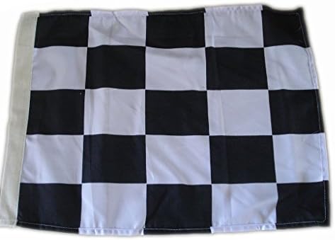 Binecuvântare din aramă Steagul cu verificarea - Steagul de curse sportive - alb -negru - mașină/cursă