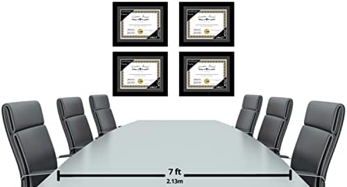 Cadre de imagine creativă 14x17 Cadru de absolvire a gradului de certificat negru Manhattan cu covoraș negru, inclusiv sticlă