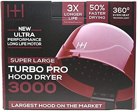 Annie Hot & amp; Hotter super Mare Turbo Pro Hood uscator 3000 Ultra performanță durată lungă de viață Motor de 3x mai lungă