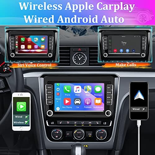 Android 10 auto Stereo cu Apple Carplay pentru VW Jetta Beetle Tiguan Passat Golf Polo Satk Skoda Octavia, Radio auto Tucal