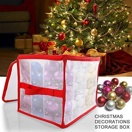 Lazyspace transparente Crăciun depozitare decoratiuni cutie cu detașabile interioare partiții Crăciun Ball Bauble flori titularul