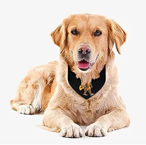 Bigfoot sasquatch câine mexican bandana reglabil pentru animale de companie eșarfă de triunghi drăguț pentru pisici câini