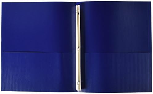 Oxford 35% reciclat Folder Extra-larg cu două buzunare cu elemente de fixare cu 3 vârfuri, Albastru închis, Dimensiune literă,