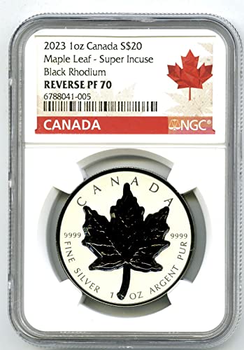 2023 CA Canada Maple Leaf Super Incuse Dovadă inversă S 20 $ NGC PF 70