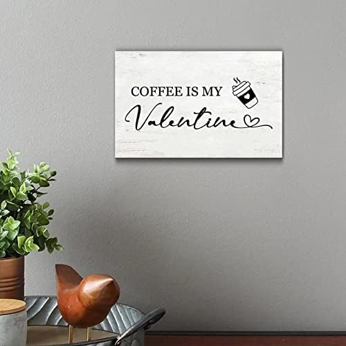 Plăcile din lemn cafea este Valentine Farmhouse Dormitor Decor Sign Pallet Pallet Day Valentine's Day Express Your Love With