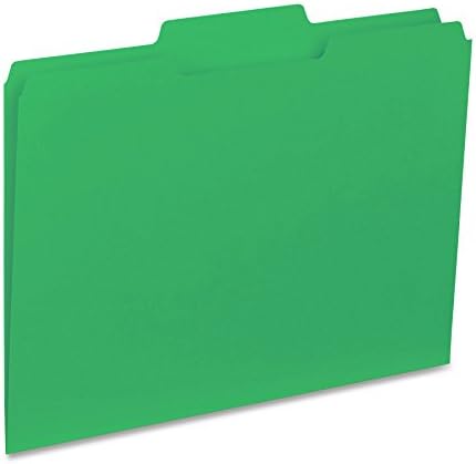 Sursa de afaceri 1/3-cut foldere de fișiere interioare colorate, verde