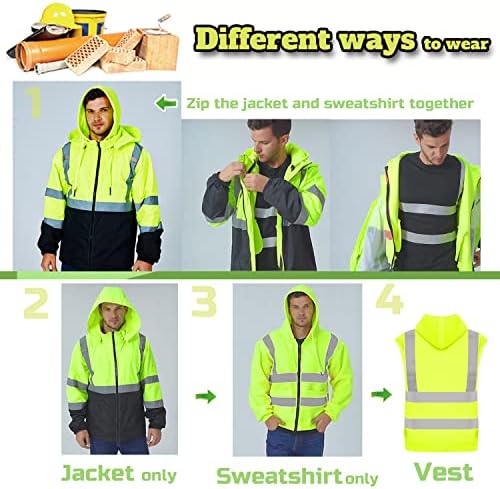 Jachete de siguranță Hi-Vis Logo personalizat cu vizibilitate ridicată Windbreaker Echipa uniformă de lucru
