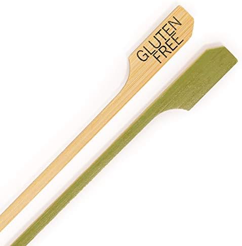 Bamboomn de 4,7 Gluten Free Food Marking Paddle Paddle Paddle Paddle Picks Basks pentru evenimente îngrijite, vacanțe, restaurante