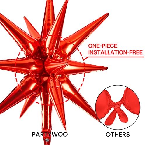 Pachet-baloane de explozie Black Star 6 buc și baloane de explozie Red Star 6 buc
